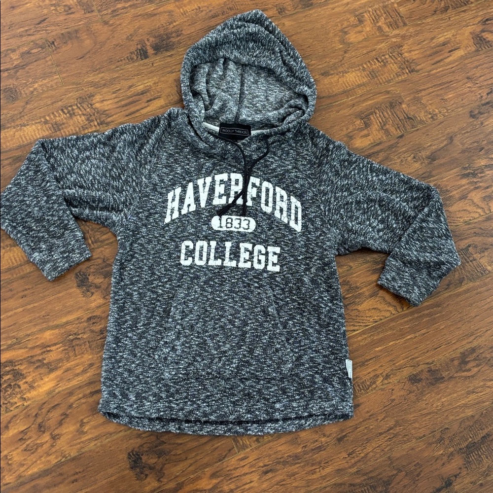 Woolly Threads size M HAVERFORD COLLEGE HOODIE WITH DRAWSTRINGS AND POCKET
